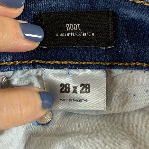 Express Womens Bootcut Jeans Sz 28 x 28 4 Way Stretch Western Classic - Picture 11 of 13